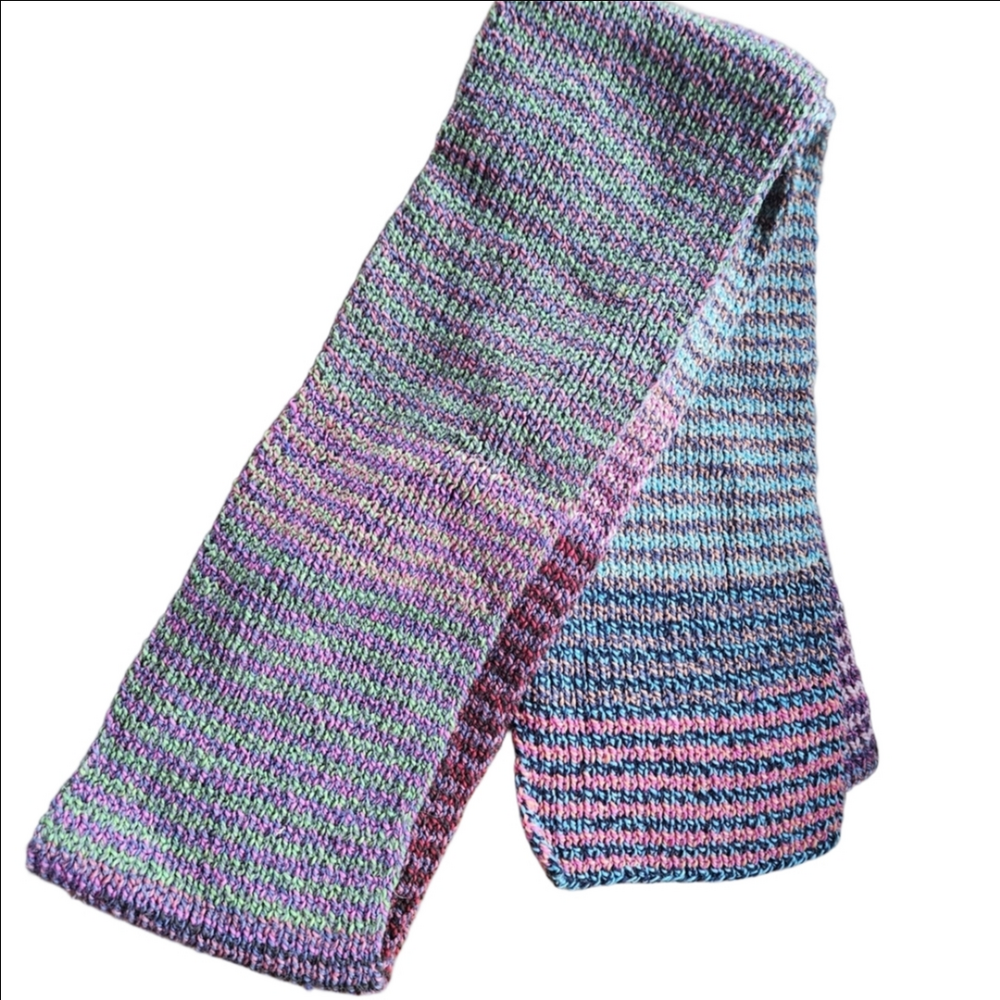 Hand Knit Multicolor Scarf